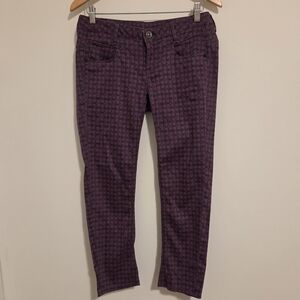 G-Star Raw Purple & Black Geometric Pattern New Radar Skinny Jeans